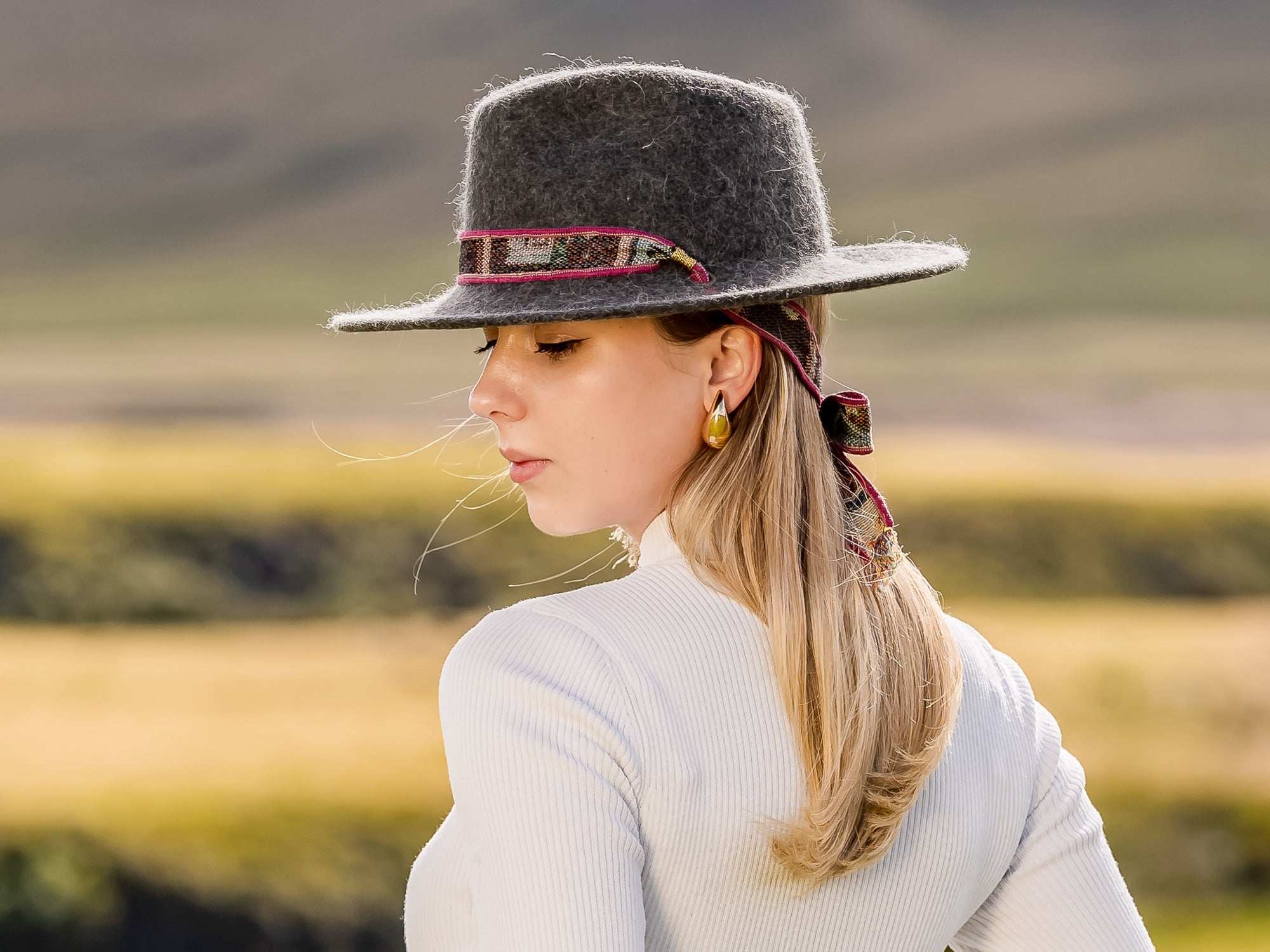 Trendly Alpaca Wool Felt Hat Shalva - Bigalli Hats USA - Flyclothing LLC