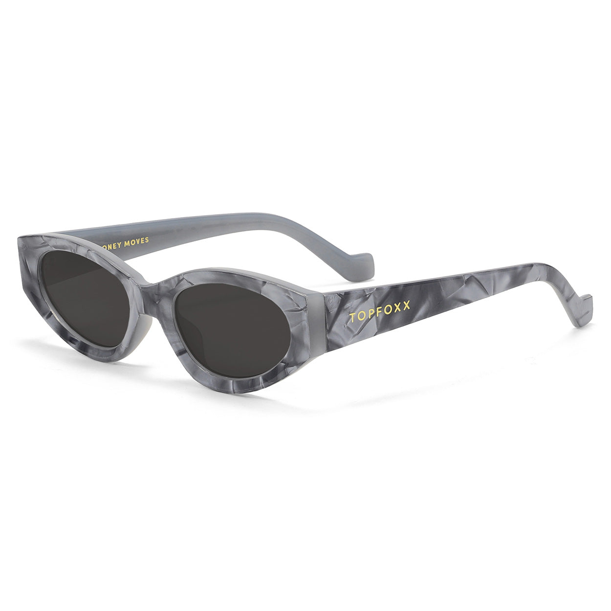 Kat x Money Moves - Grey Cateye Sunglasses - TopFoxx - Flyclothing LLC