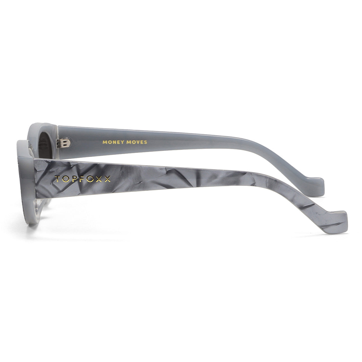 Kat x Money Moves - Grey Cateye Sunglasses - TopFoxx - Flyclothing LLC