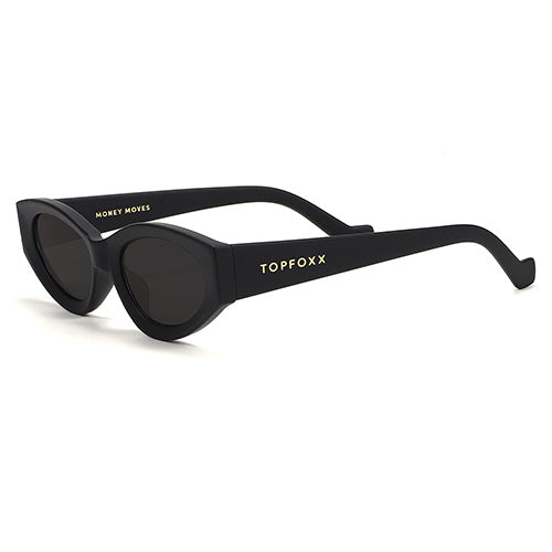 Kat x Money Moves - Black Cateye Sunglasses - TopFoxx - Flyclothing LLC