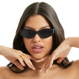 Kat x Money Moves - Black Cateye Sunglasses - TopFoxx - Flyclothing LLC