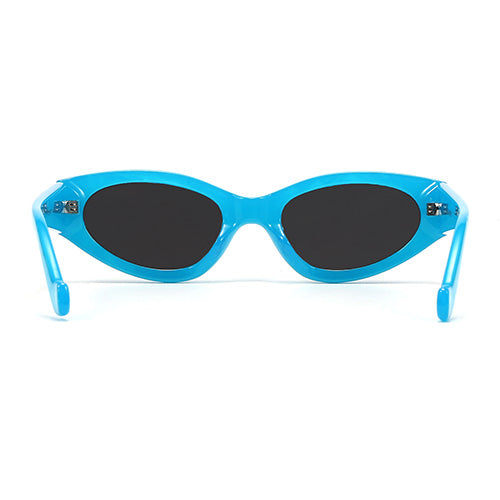 Kat x Money Moves - Blue Cateye Sunglasses - TopFoxx - Flyclothing LLC