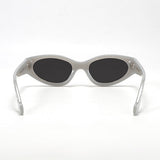 Kat x Money Moves - Silver Cateye Sunglasses - TopFoxx - Flyclothing LLC