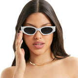 Kat x Money Moves - Silver Cateye Sunglasses - TopFoxx - Flyclothing LLC