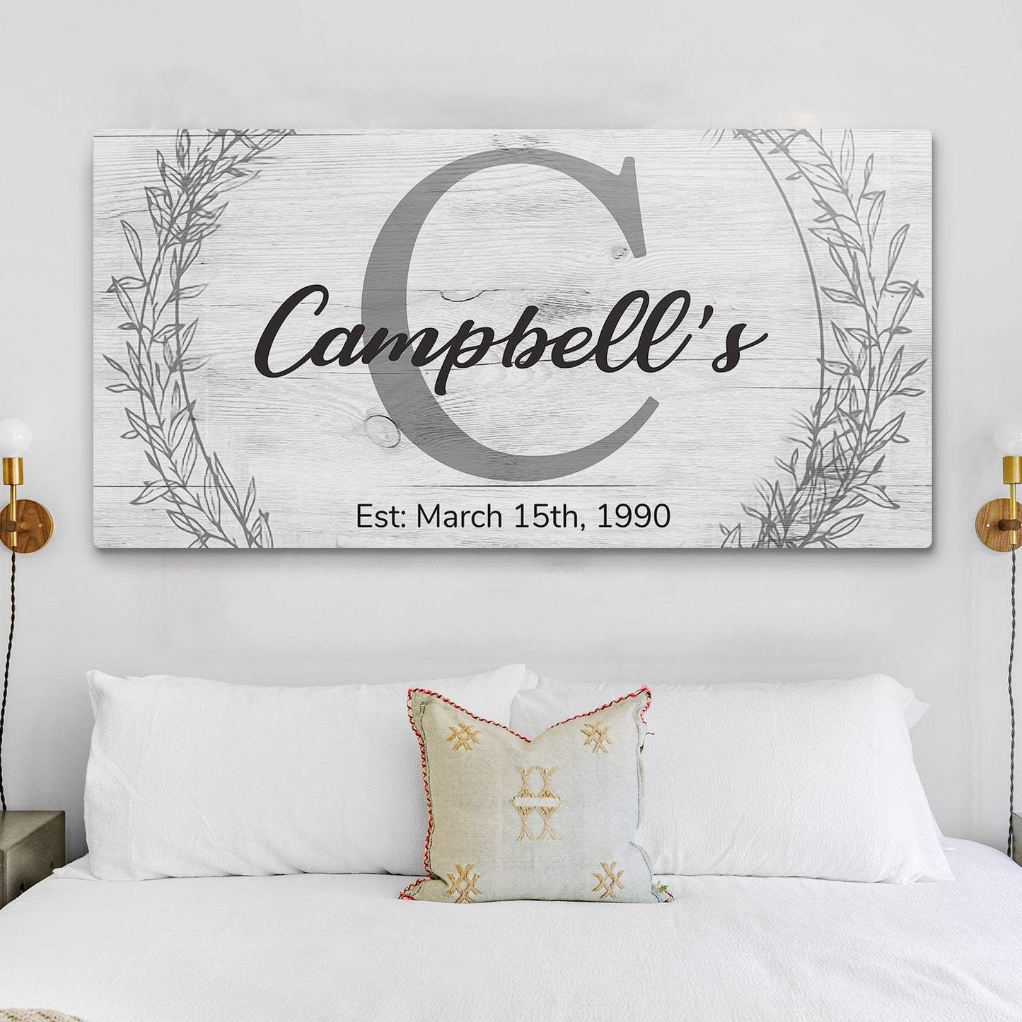Family Name Sign - Monogram Sign - Tailored Canvases - Flyclothing LLC