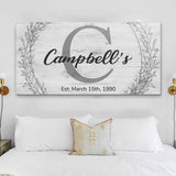 Family Name Sign - Monogram Sign - Tailored Canvases - Flyclothing LLC