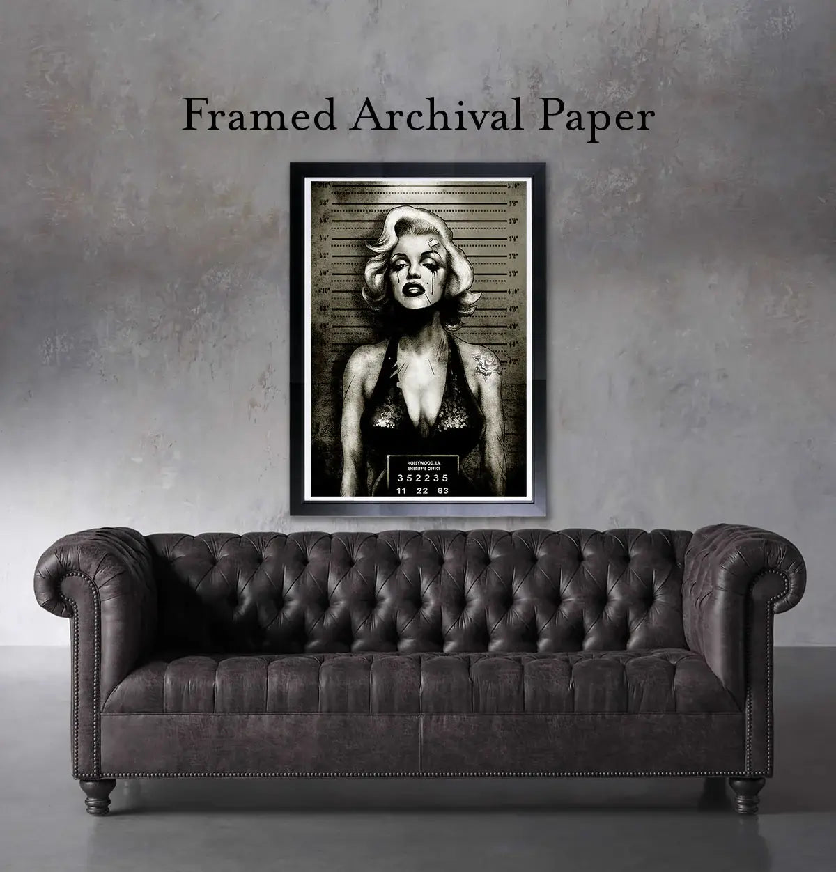Black Market Art Company Monroe Mugshot Print - Black Market Art Company - Flyclothing LLC
