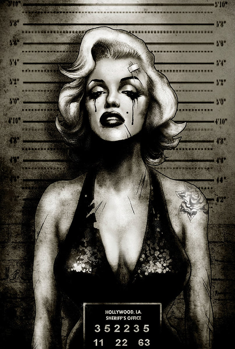Black Market Art Company Monroe Mugshot Print