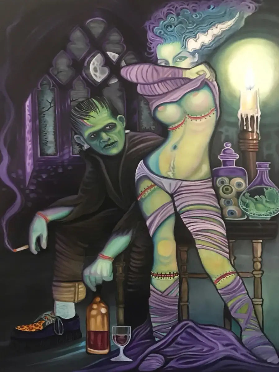 Black Market Art Company Monster Date Night Print - Black Market Art Company - Flyclothing LLC