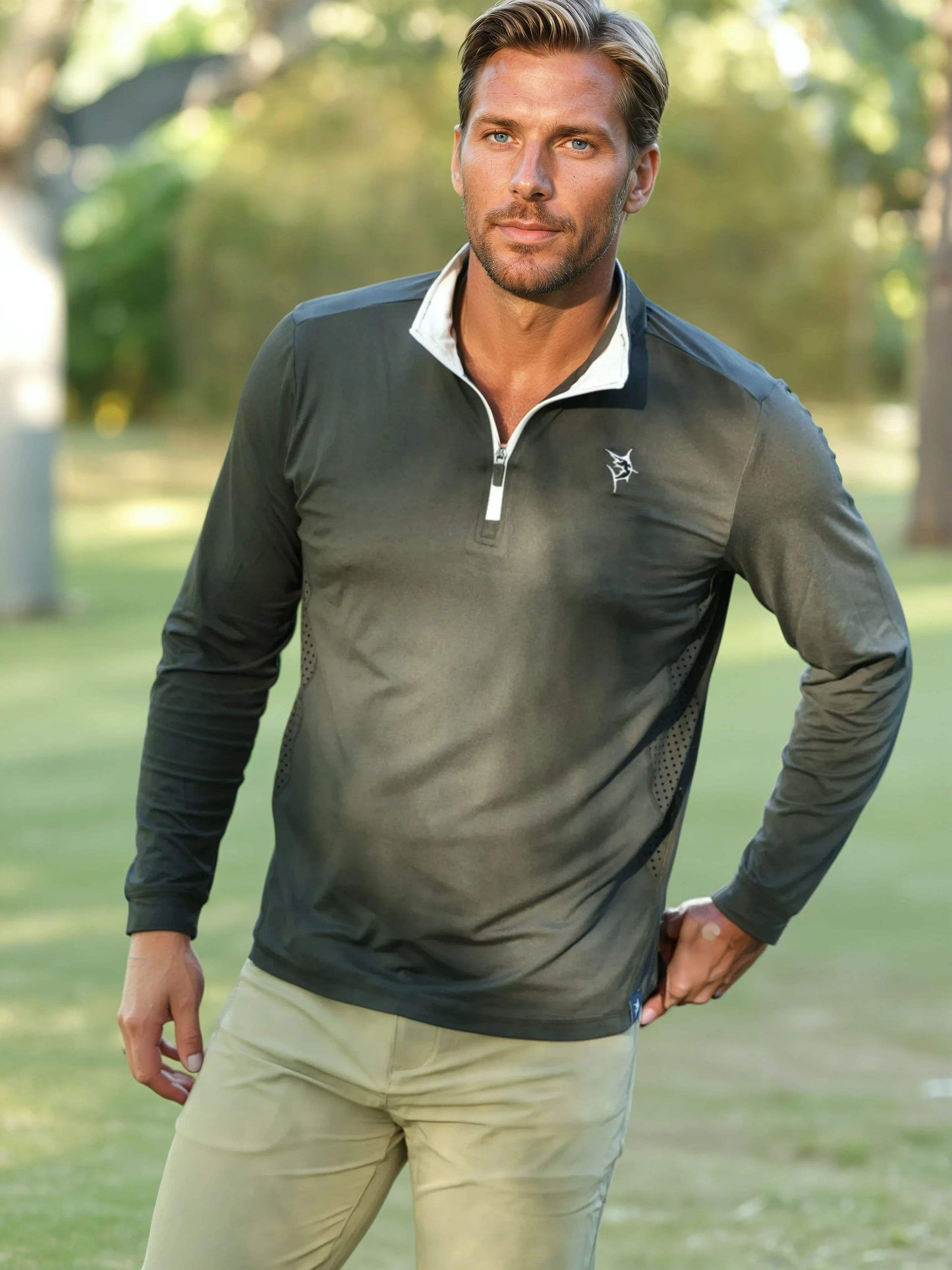 Monterey Performance Quarter Zip - White Water Life - Flyclothing LLC