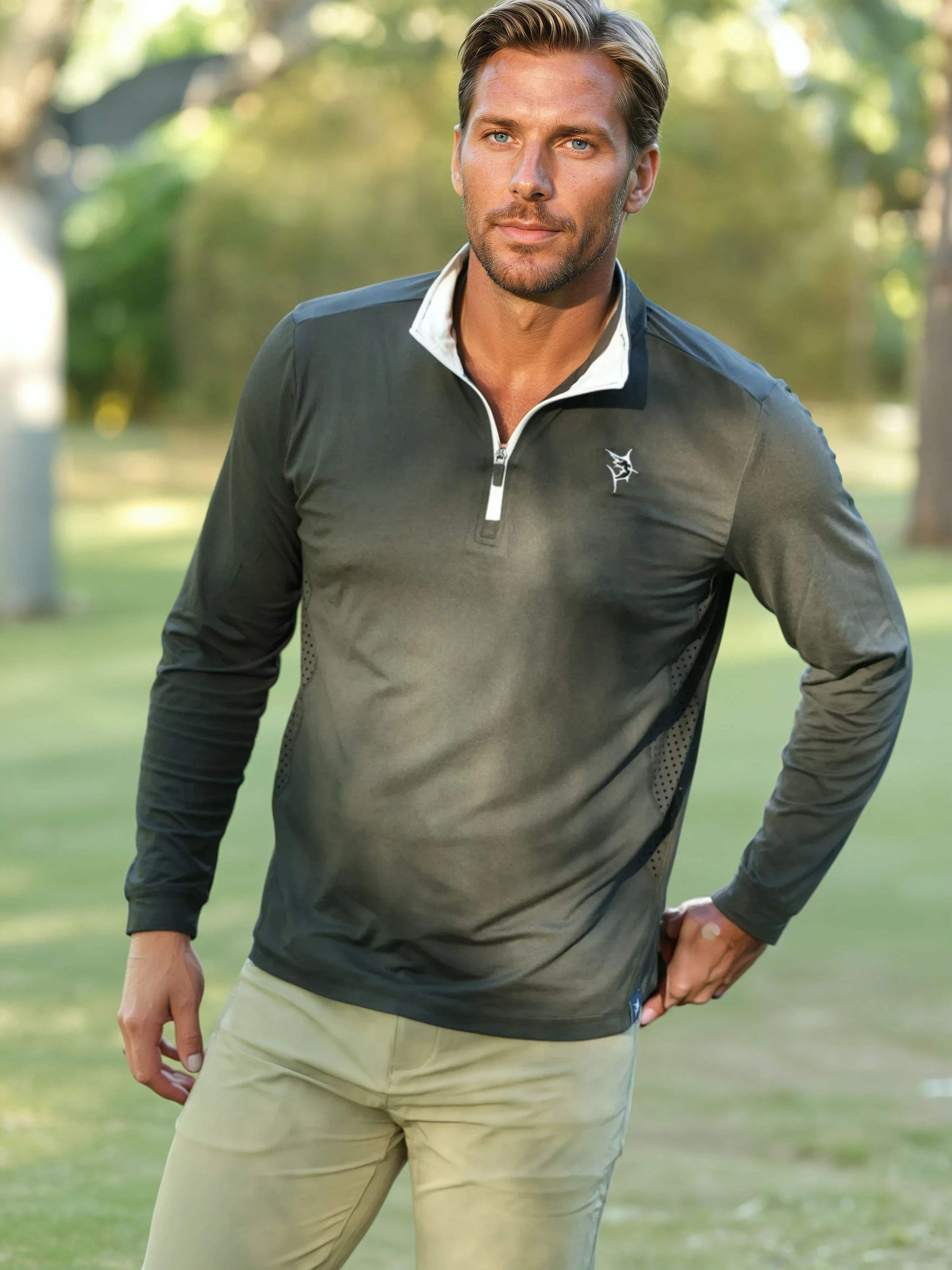 Monterey Performance Quarter Zip - White Water Life - Flyclothing LLC