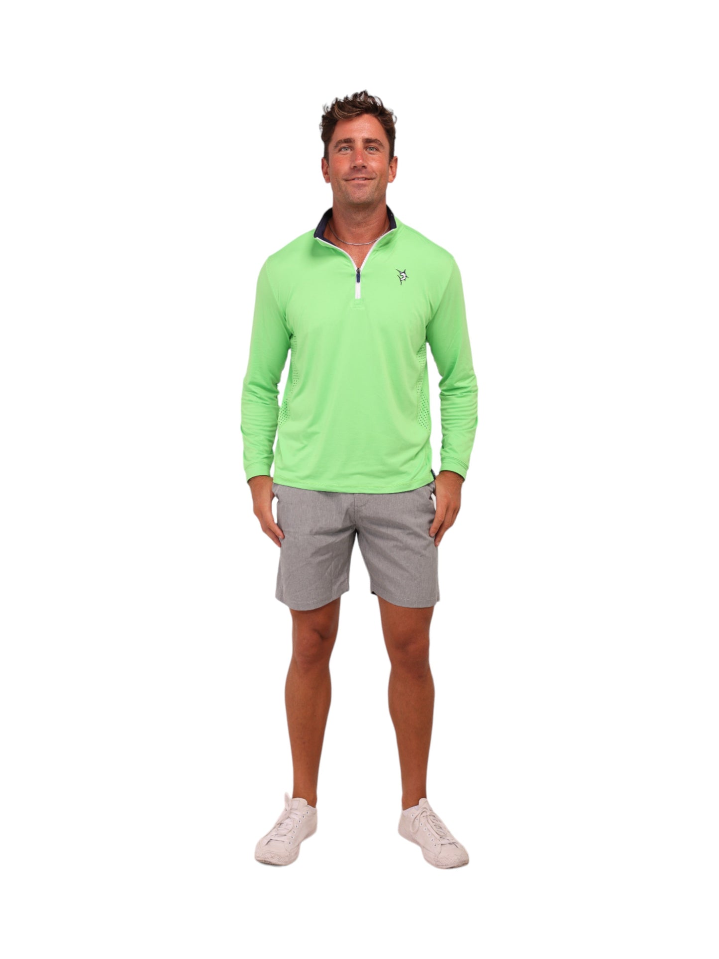 Monterey Performance Quarter Zip - White Water Life - Flyclothing LLC