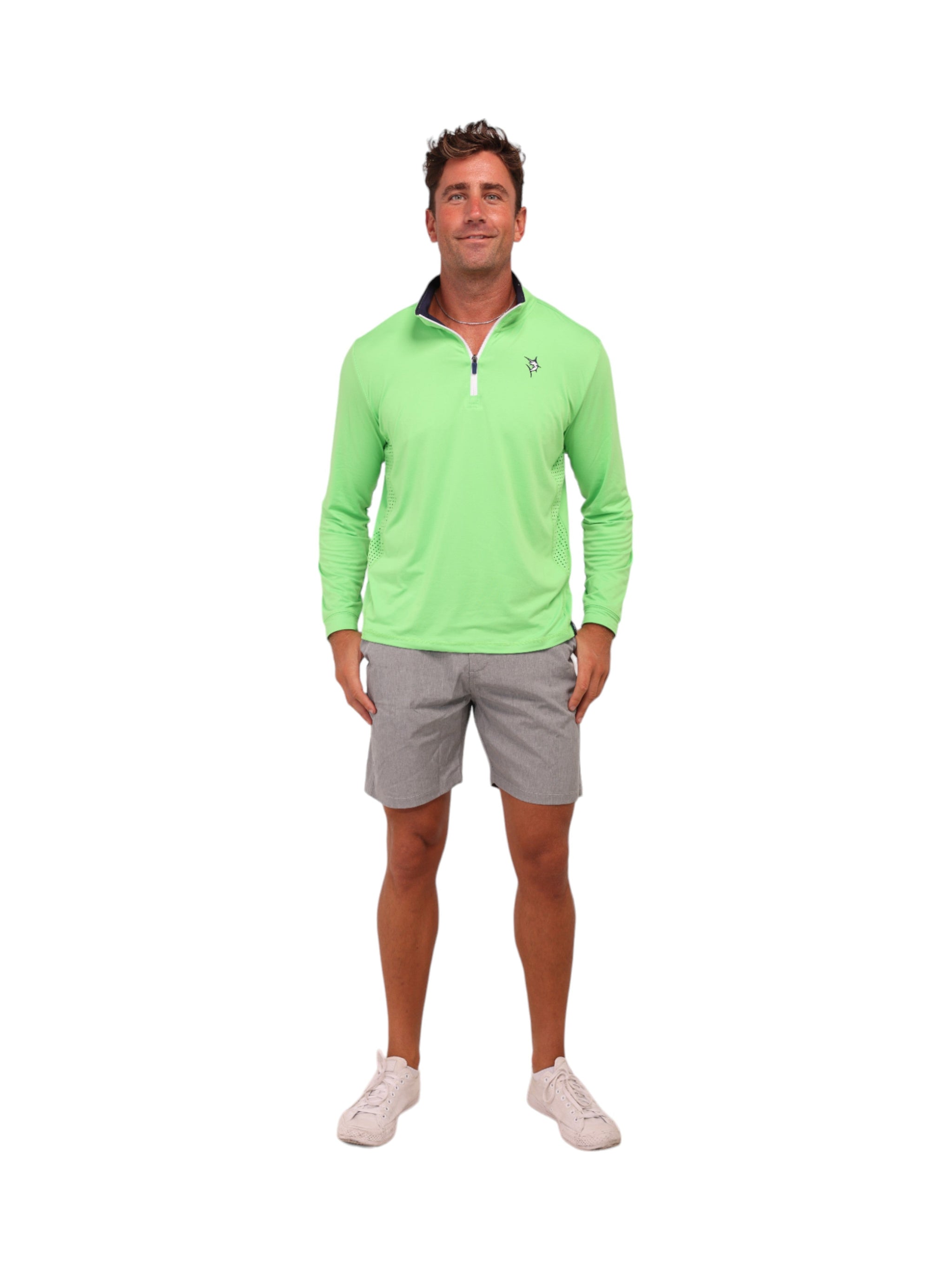 Monterey Performance Quarter Zip - White Water Life - Flyclothing LLC