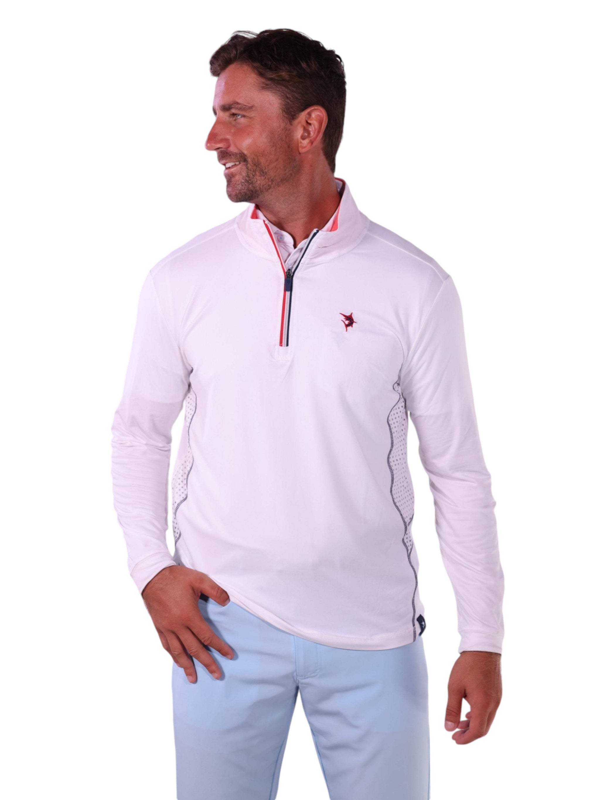 Monterey Performance Quarter Zip - White Water Life - Flyclothing LLC