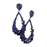 Crystal Bubble Cluster Teardrop Evening Earrings - Madeline Love - Flyclothing LLC