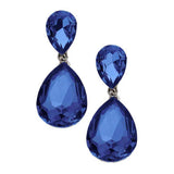 Glass Crystal Teardrop Evening Earrings - Madeline Love - Flyclothing LLC