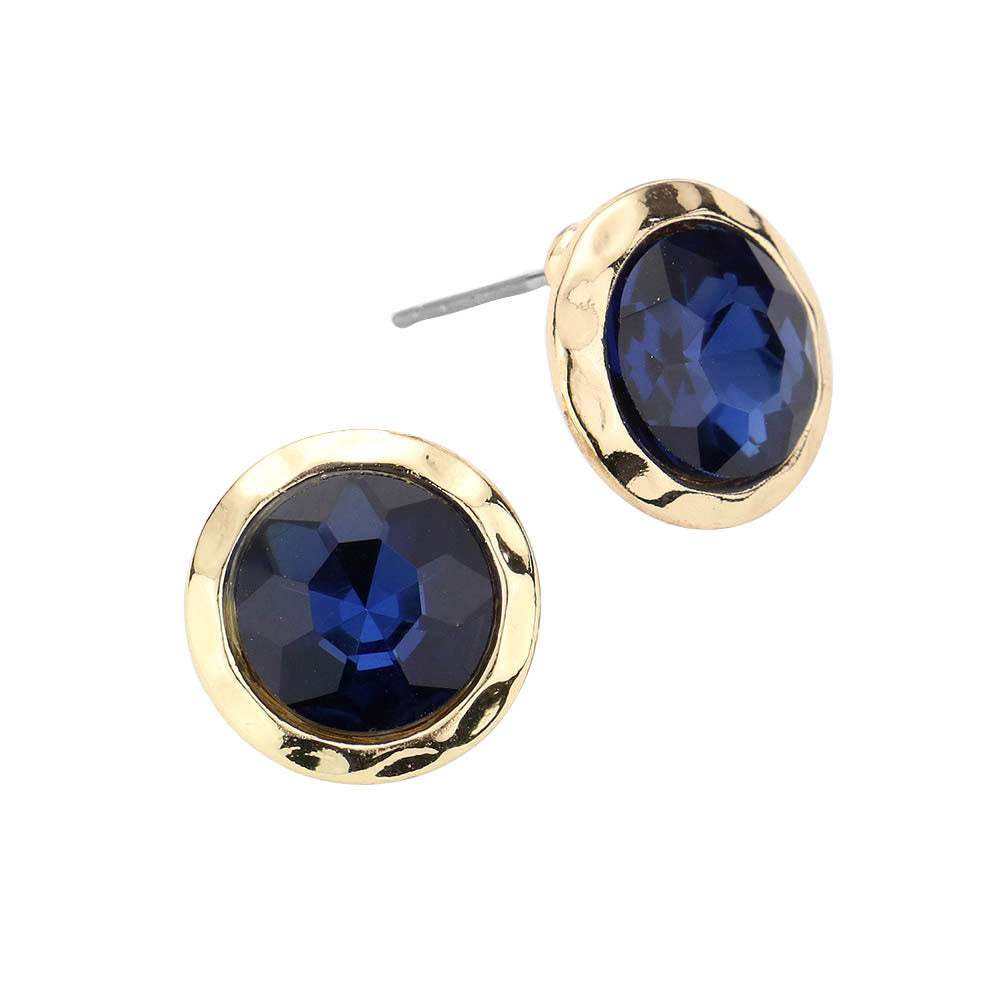 Stylist Round Stone Stud Earrings - Madeline Love - Flyclothing LLC