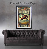 Black Market Art Company Montana Rodeo Poster & Art Print / Wall Art / Western Decor Print