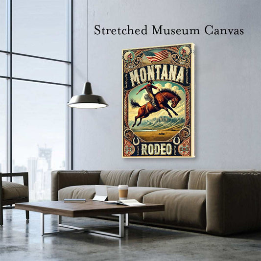 Black Market Art Company Montana Rodeo Poster & Art Print / Wall Art / Western Decor Print - Black Market Art Company - Flyclothing LLC