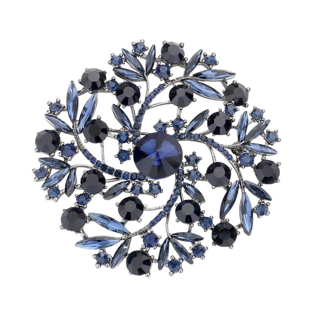 Pearl Rhinestone Embellished Flower Vine Brooch - Madeline Love - Flyclothing LLC