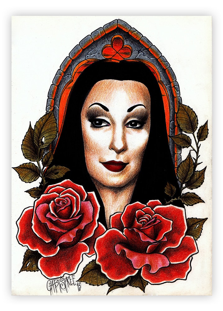 Black Market Art Company Morticia Print