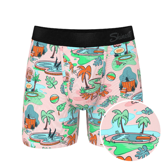 The Motel Hotel | Palm Springs Tropical Ball Hammock® Pouch Underwear With Fly - Shinesty - Flyclothing LLC