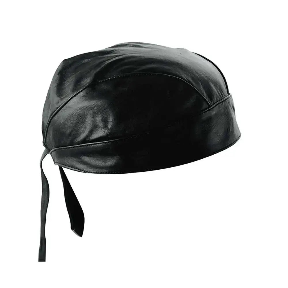 Mens Premium Leather Headwrap - Unik Just for Bikers - Flyclothing LLC