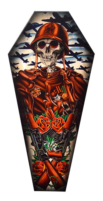 Black Market Art Company Motherland & Stretched Canvas Coffin Print