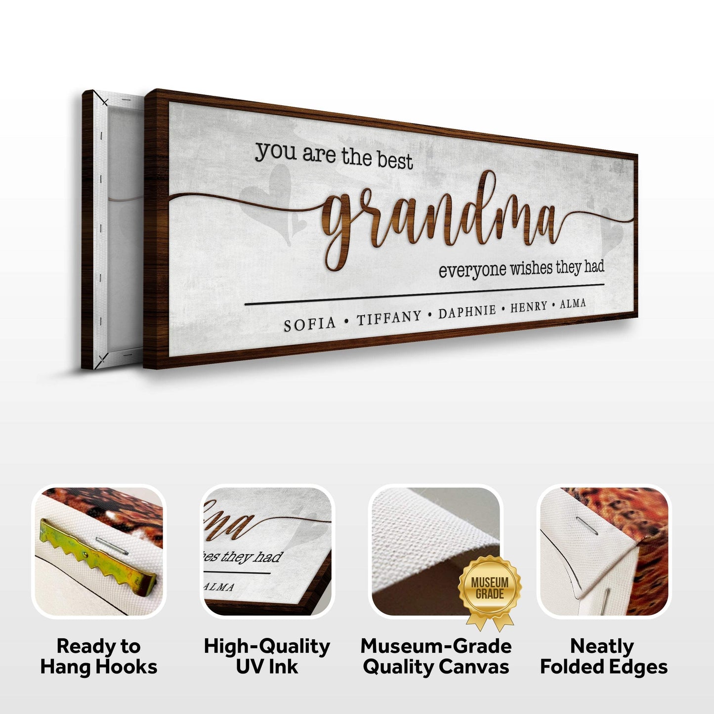 Personalized Mothers Day Gift for Grandma Sign II - Tailored Canvases - Flyclothing LLC