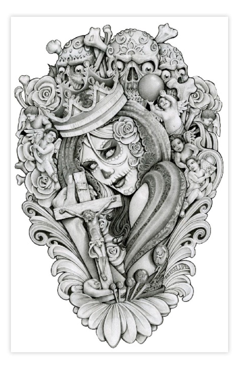 Black Market Art Company Mouse& Crown Print