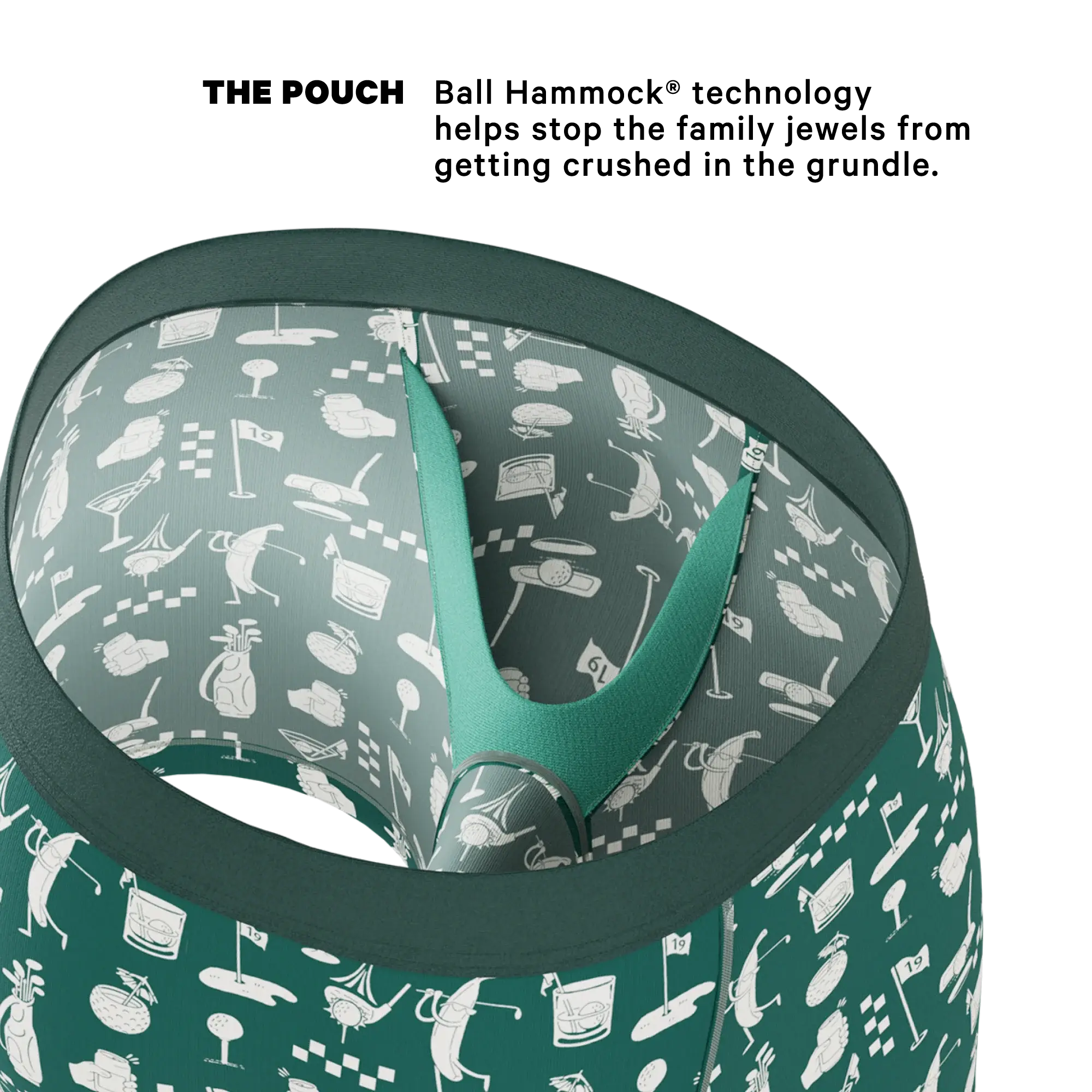 The Mulligan | Green Golf Ball Hammock® Pouch Underwear - Shinesty - Flyclothing LLC