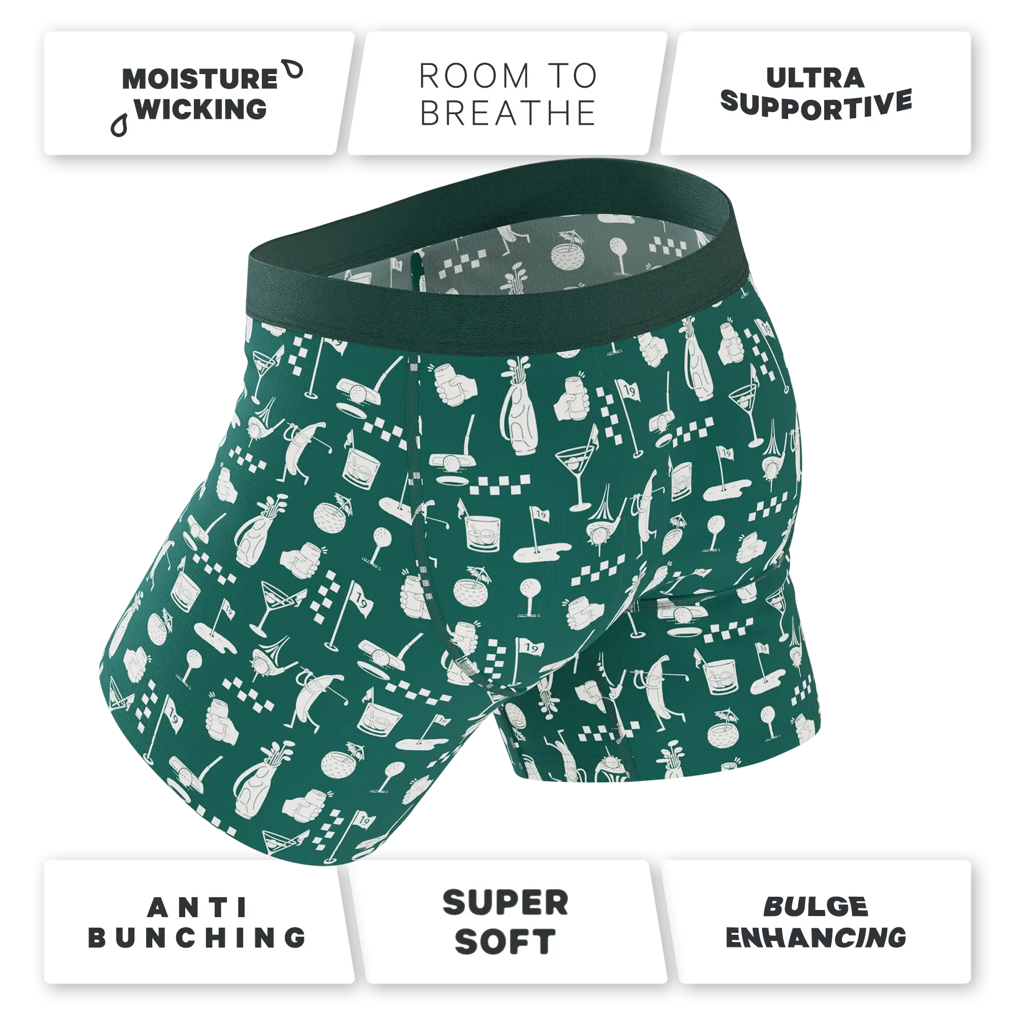 The Mulligan | Green Golf Ball Hammock® Pouch Underwear - Shinesty - Flyclothing LLC