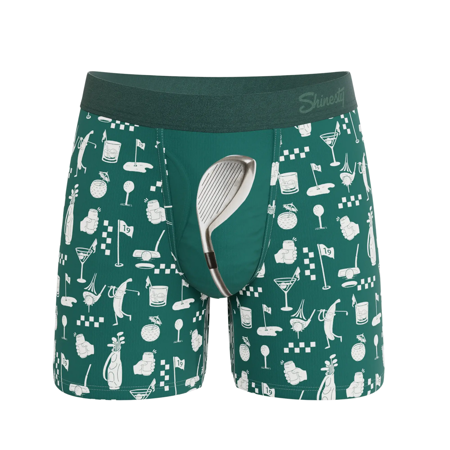 The Mulligan | Green Golf Ball Hammock® Pouch Underwear With Fly - Shinesty - Flyclothing LLC