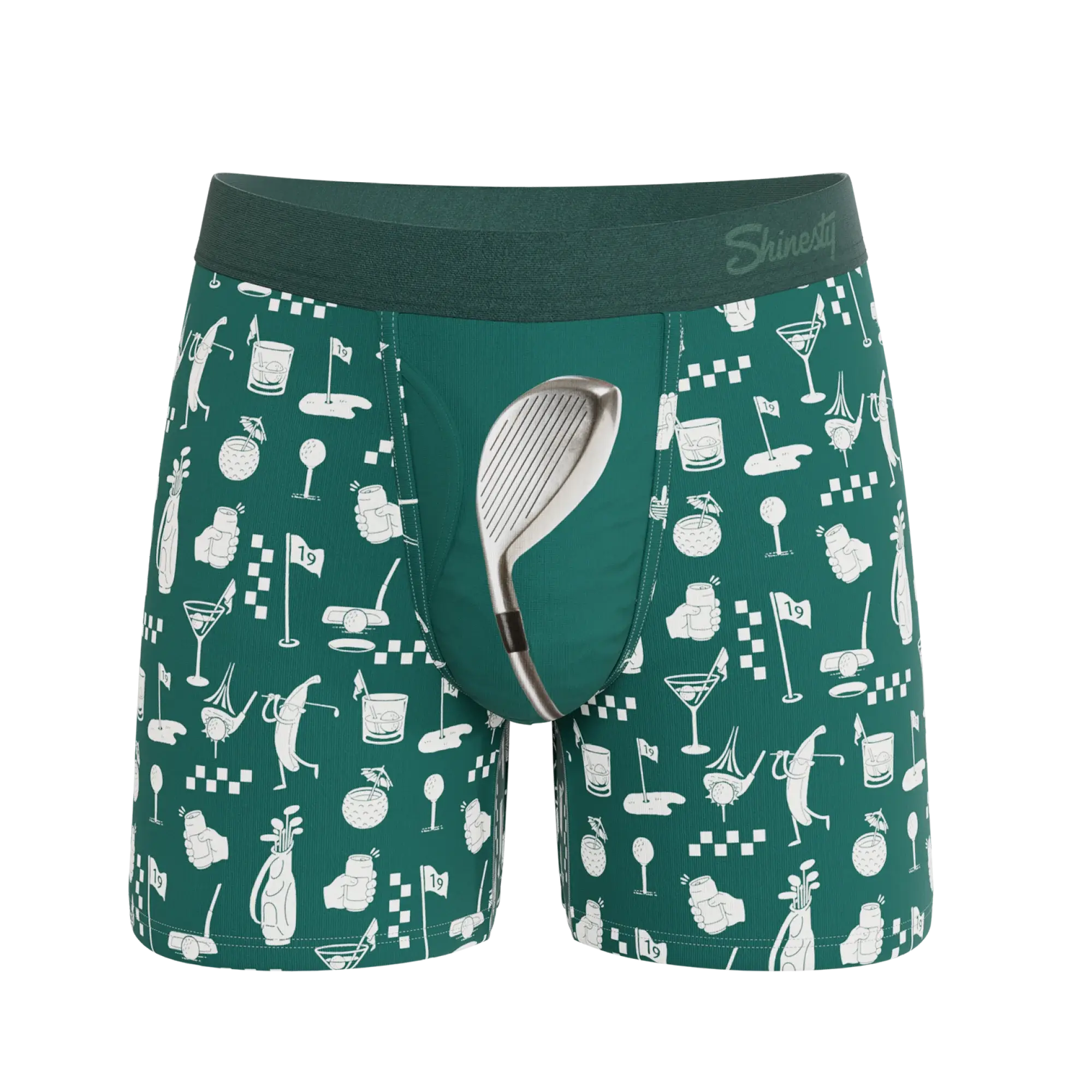 The Mulligan | Green Golf Ball Hammock® Pouch Underwear With Fly - Shinesty - Flyclothing LLC