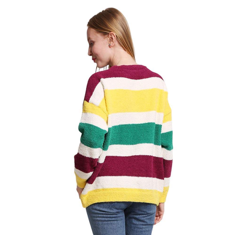 Mardi Gras Color Block Sweater - Madeline Love - Flyclothing LLC