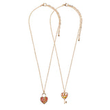 2PCS - Love & Love More BFF Heart Lock Key Necklace Set Jewelry Set - Madeline Love - Flyclothing LLC