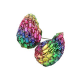 Baguette Stone Embellished Teardrop Earrings - Madeline Love - Flyclothing LLC