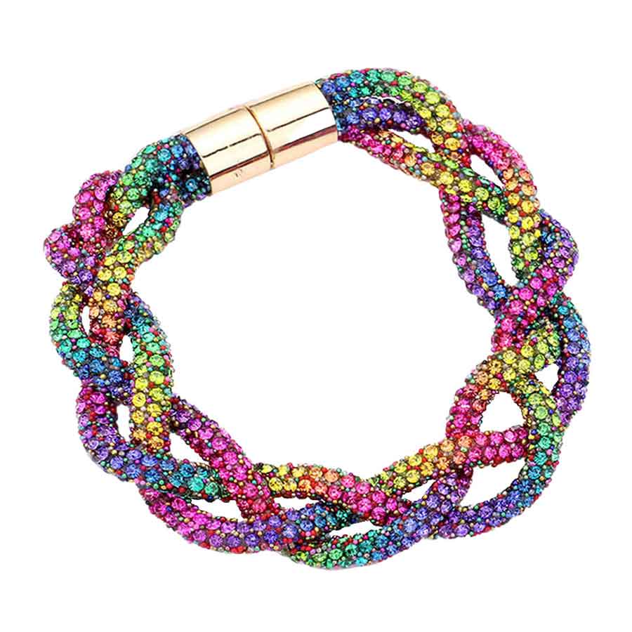 Bling Braided Magnetic Bracelet - Madeline Love - Flyclothing LLC