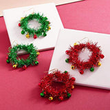 Christmas Tinsel Wreath Dangle Earrings - Madeline Love - Flyclothing LLC