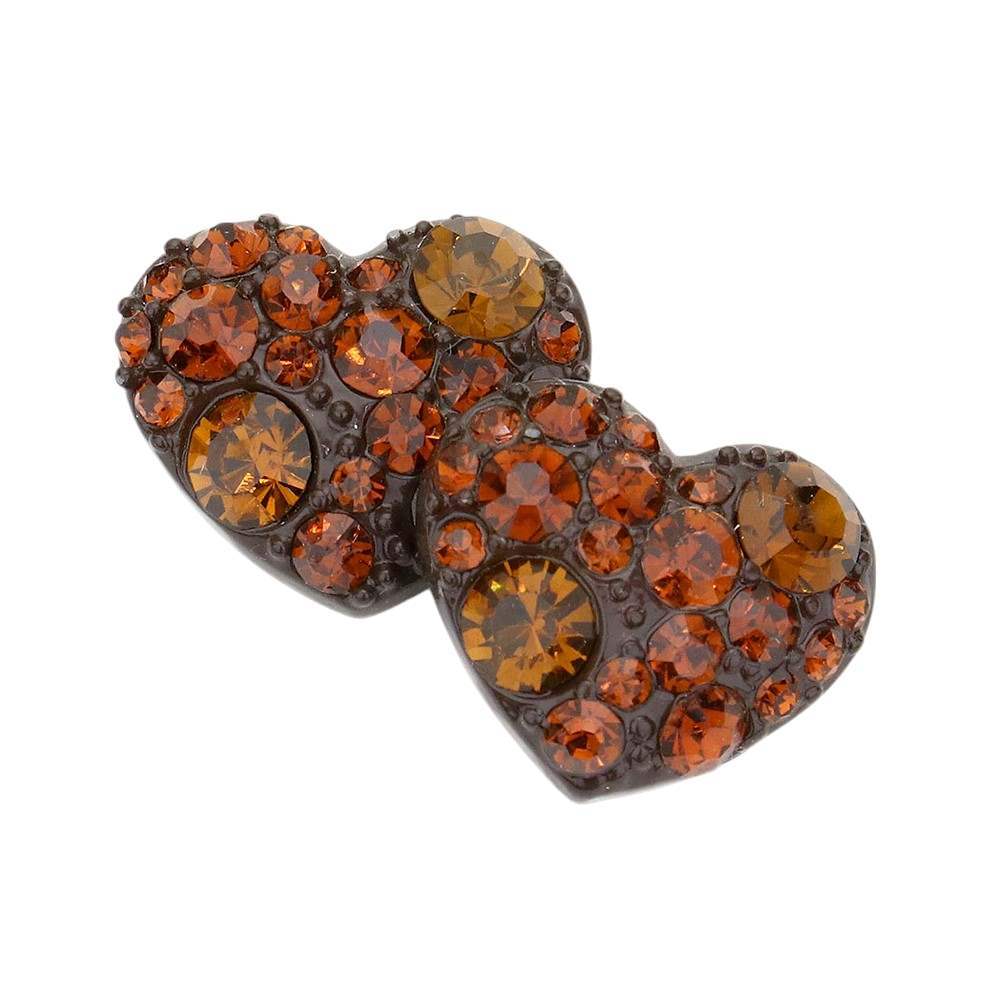 Crystal Pave Full Heart Stud Earrings - Madeline Love - Flyclothing LLC