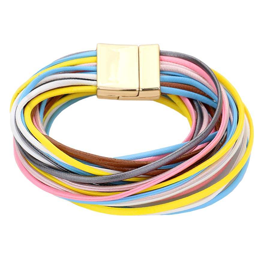 Faux Leather Wrap Bracelet - Madeline Love - Flyclothing LLC