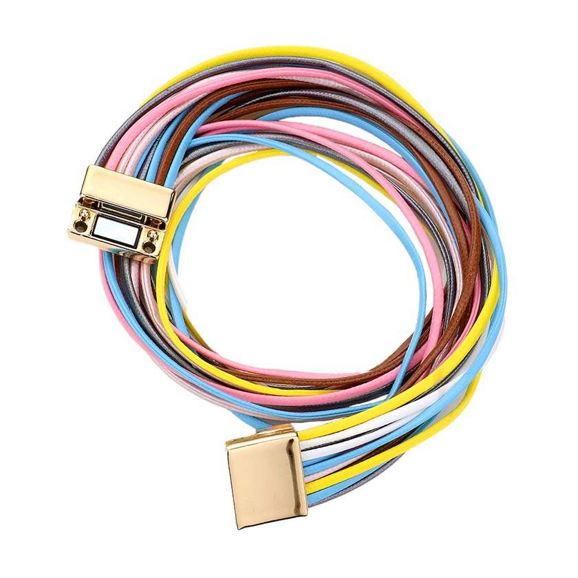 Faux Leather Wrap Bracelet - Madeline Love - Flyclothing LLC