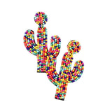 Beaded Cactus Drop Dangle Earrings - Madeline Love - Flyclothing LLC