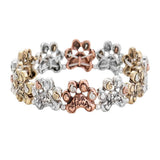 Antique Metal Paw Fur Mama Stretch Bracelet - Madeline Love - Flyclothing LLC