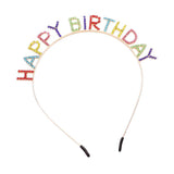 Happy Birthday Crystal Rhinestone Headband - Madeline Love - Flyclothing LLC