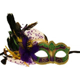 Mardi Gras Masquerade Venetian Feather Mask - Madeline Love - Flyclothing LLC