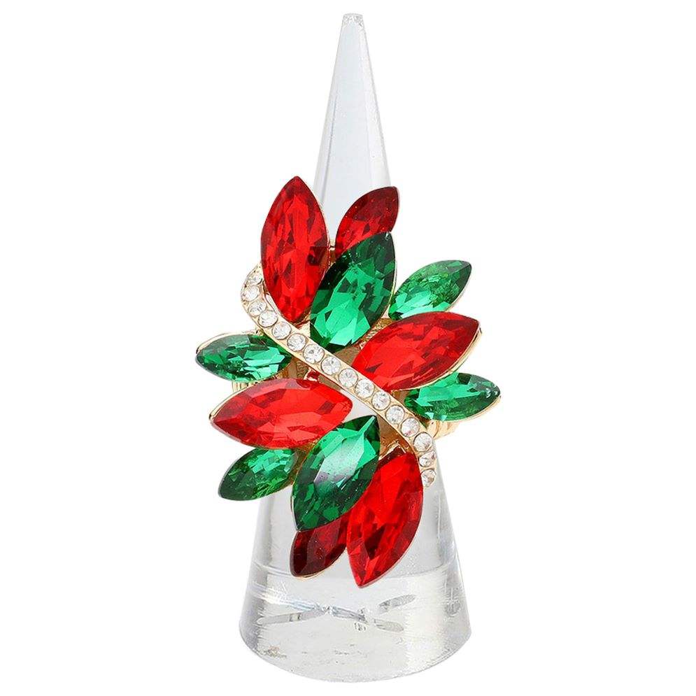Marquise Crystal Cluster Stretch Ring - Madeline Love - Flyclothing LLC