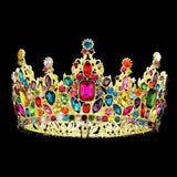 Multi Stone Cluster Crown Tiara - Madeline Love - Flyclothing LLC