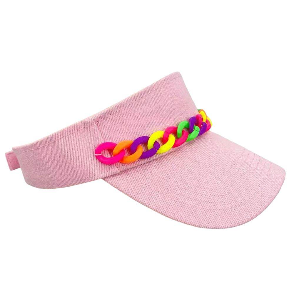 Chain Band Visor Hat - Madeline Love - Flyclothing LLC