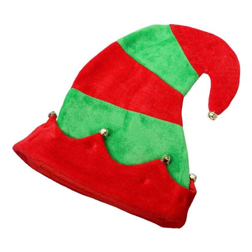 Plush Classic Elf Jingle Bell Hat - Madeline Love - Flyclothing LLC